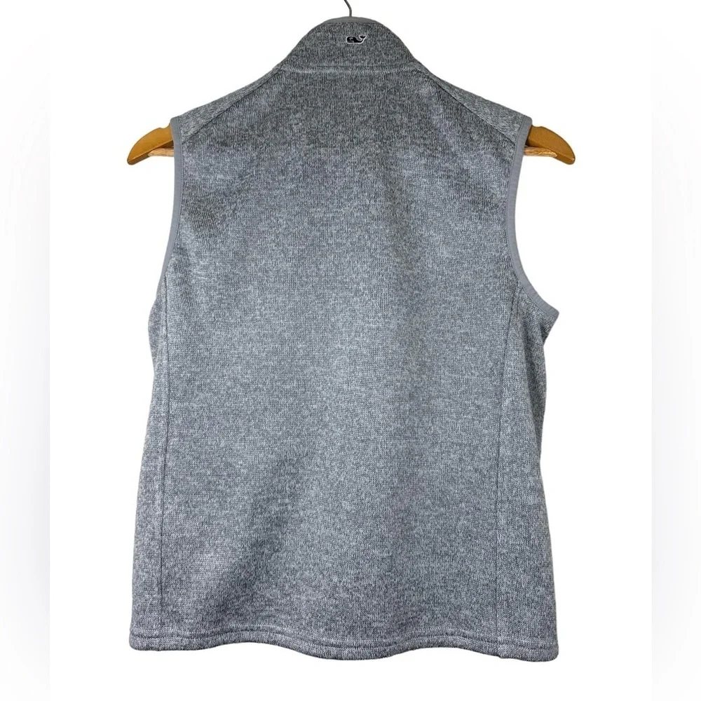 Vineyard Vines Heather Gray Full Zip Sweater Vest Unisex Size L (16)